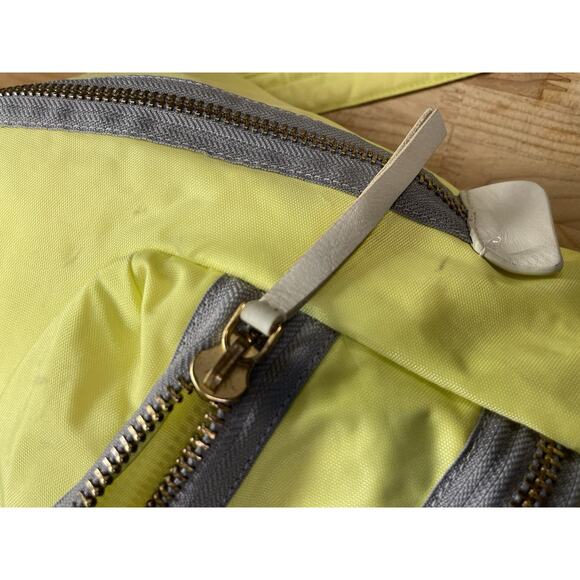 MARC JACOBS Backpack Yellow Leather Trim Gold Buckles Mother Bag Designer - Picture 9 of 16